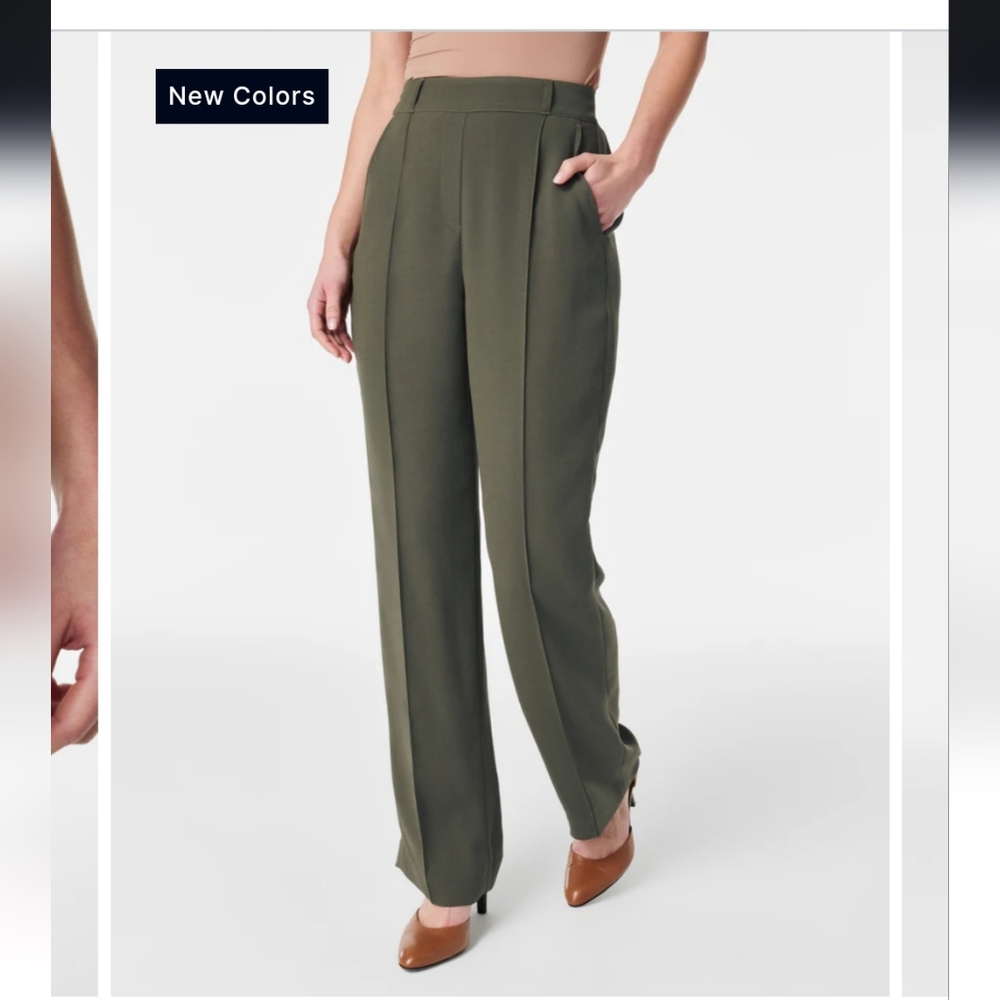 Spanx carefree crepe pant olive NWT